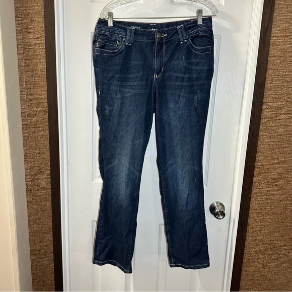 Lane Bryant Medium/Dark Wash Denim Simply Straight Jeans size 14 petite - Picture 1 of 8